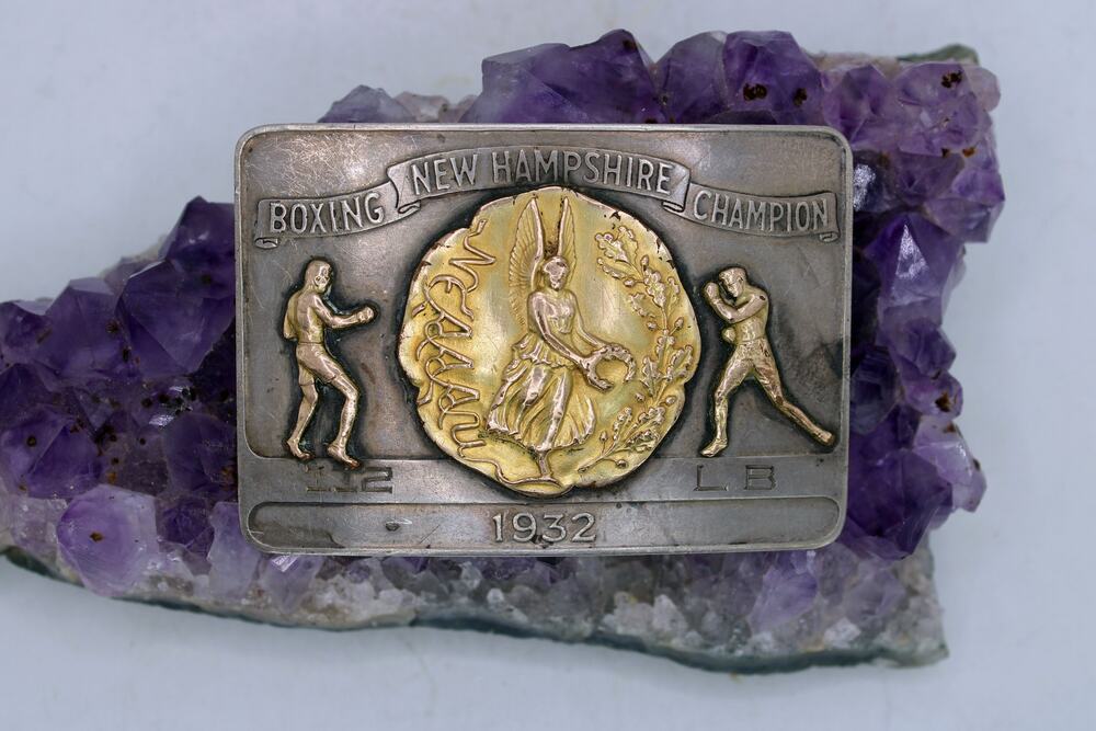 1932 Dieges and Clust Sterling Silver New Hampshire Boxing Champion Belt Buckle